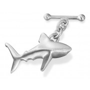 Silver Great White Shark Cufflinks 