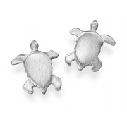 Silver Turtle Stud Earrings