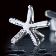 18ct White Gold Diamond Starfish Earrings