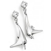 18ct White Gold Batfish and 0.8ct Diamond Earrings