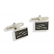 Silver Schooling Hammerhead Shark Cufflink