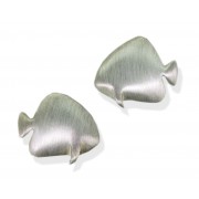 Silver Batfish Stud Earrings