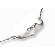 Silver Small Manta Ray on Chain Necklace