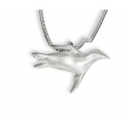 Silver Penguin on Snake Chain Necklace