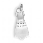 Silver Divers Fin Pendant with Carabina 