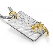 18ct Gold & Silver 3D Hammerhead shark Pendant