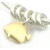 Hammered Solid Silver Charm Bangle