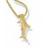 9ct  Small Hammerhead Shark Pendant on Snake Chain Necklace