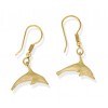 9ct Yellow Gold Dolphin Earrings
