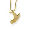9ct Gold Seal Pendant on snake chain