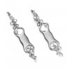 Silver Mermaids Purse Earrings