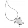 Silver Turtle Pendant on Snake Chain Necklace