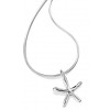 Silver Small Starfish Pendant on Snake Chain Necklace