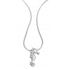 Silver Medium Seahorse Pendant on Snake Chain Necklace