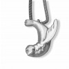 Silver Seal Pendant on Snake Chain Necklace