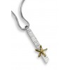 18ct Gold & Silver Single Starfish Pendant on Snake Chain Necklace 