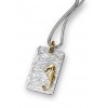 18ct Gold & Silver Seahorse and Diamond Duo Pendant on Snake Chain Necklace