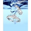 Platinum and Diamond Bubble Engagement Ring