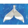 Silver Humpback Whale Tail Pendant