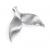 Silver Humpback Whale Tail Pendant