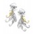18ct Gold & Silver Seahorse Drop Earrings