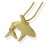 9ct Gold Shark Trust Pendant on Snake Chain Necklace