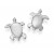 Silver Turtle Stud Earrings