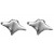 Silver Manta Ray Stud Earrings