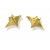 18ct Yellow Gold Manta Ray Stud Earrings