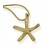 9ct Gold Small Starfish Pendant on Snake Chain Necklace