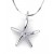 Large 18ct White Gold Diamond Starfish Pendant on Venetian Chain Necklace