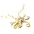 18ct Yellow Gold and Ruby Octopus on a Hayseed Chain