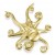 18ct Yellow Gold Octopus Earrings