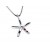 Large 18ct White Gold Diamond and Ruby Starfish Pendant on Venetian Chain Necklace
