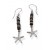 Silver Starfish Picasso Jasper  Earrings