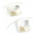 18ct Gold & Silver Hammered Domed Turtle Earrings