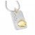 18ct Gold & Silver Single Batfish Pendant on Snake Chain Necklace