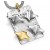 18ct Gold & Silver Manta Ray Duo Pendant on Snake Chain Necklace
