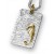 18ct Gold & Silver Seahorse and Diamond Duo Pendant on Snake Chain Necklace
